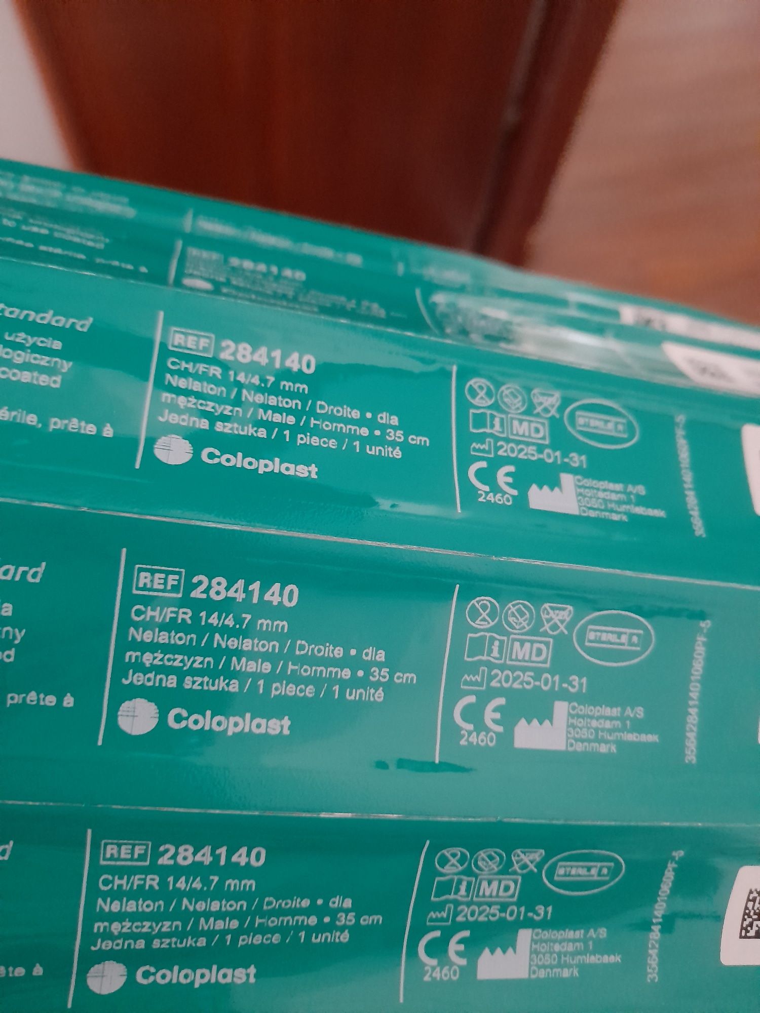 Cewniki urologiczne hydrofilowe Nelaton roz.14 męskie, nowe