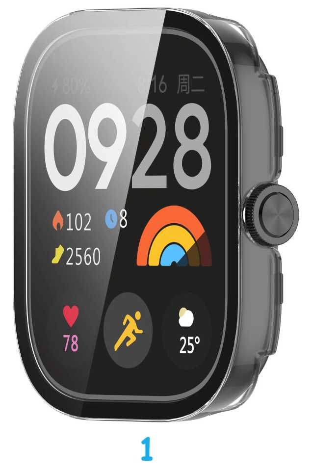 Etui Ochronne z wbudowanym szkłem 2w1 do Xiaomi Redmi Watch 4 wysyłka