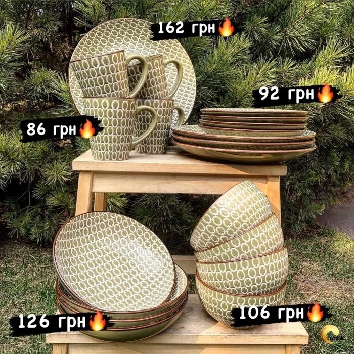 Набір посуду з кераміки