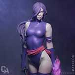 Figurka Psylocke, X-Men, Marvel, Żywica, Ręcznie Malowana