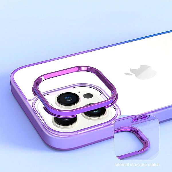 Etui Rainbow Tęczowe do iPhone 14 Pro Max fioletowo-niebieski