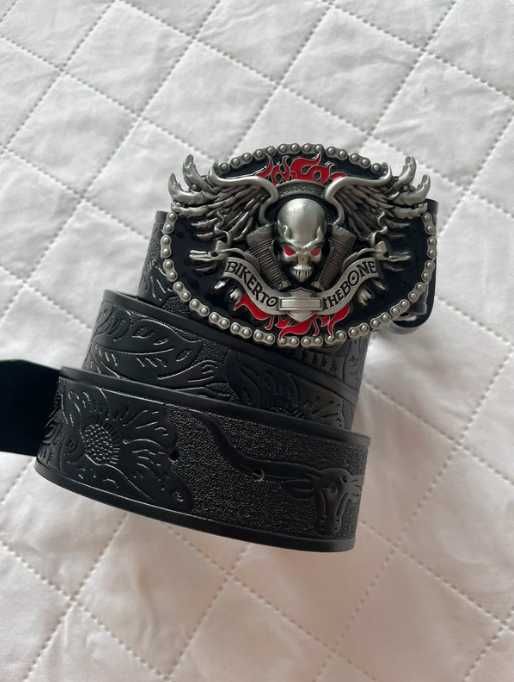 Pasek y2k style drip swag vintage skeleton motorcycle