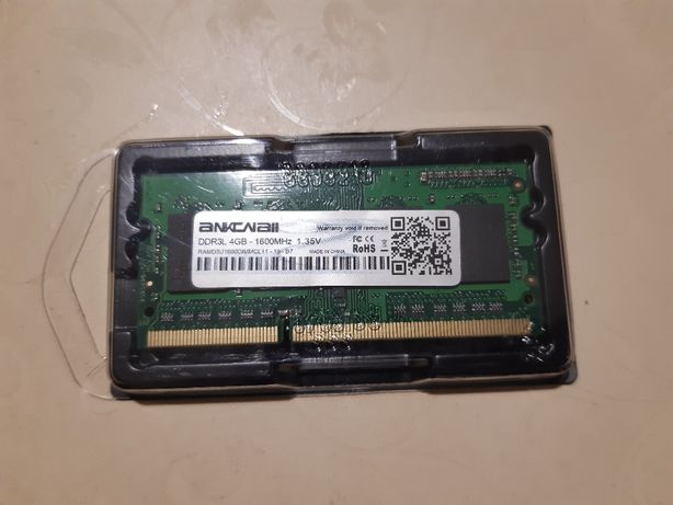 Оперативная память для ноутбука SODIMM DDR3L 4GB/8Gb 1600