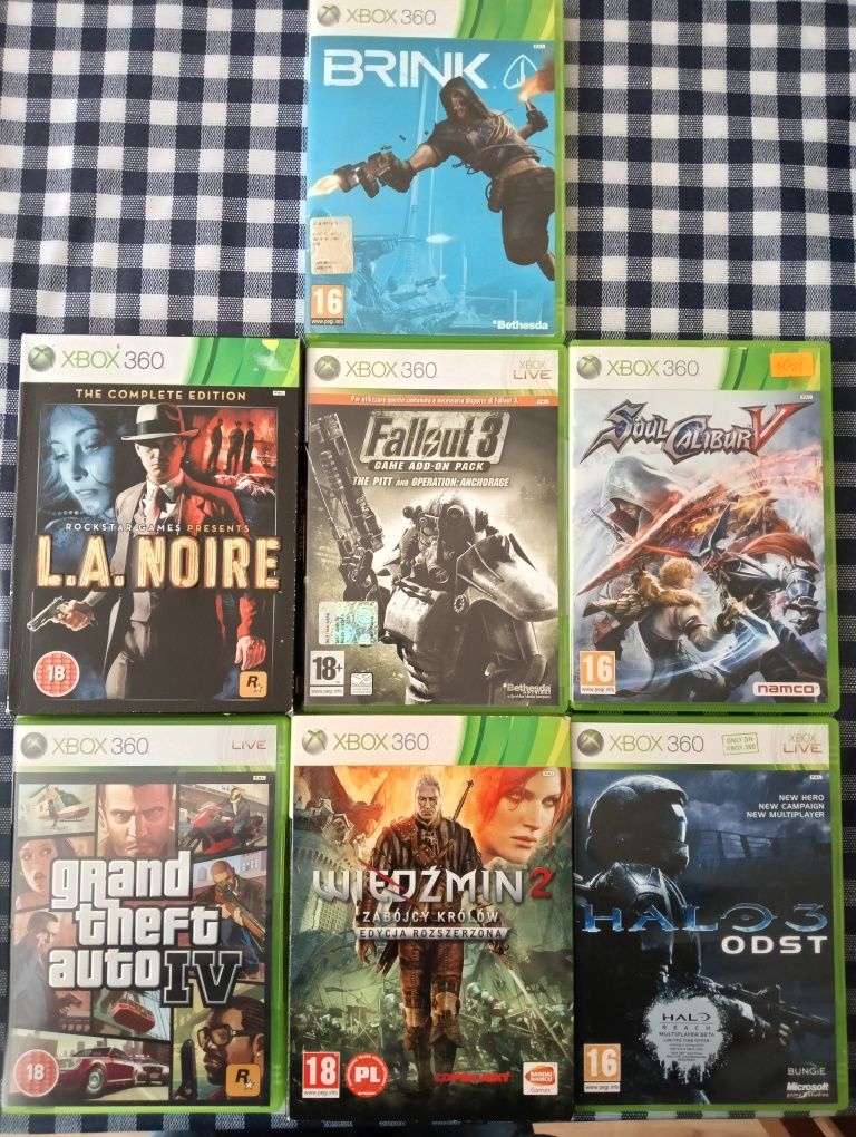 Gry Xbox 360  (m.in. Wiedźmin 2, Soul Całunie V, L.A. Noire, Diablo 3)