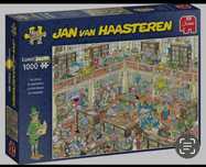 Comic Puzzle  Jan Van Haasteren feito e em moldura a biblioteca