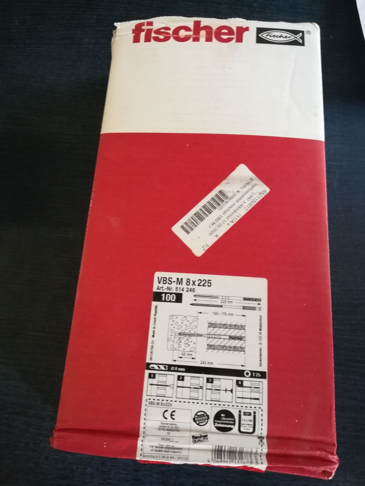 Fischer VBS-M 8 x 225 kotwa do okładzin