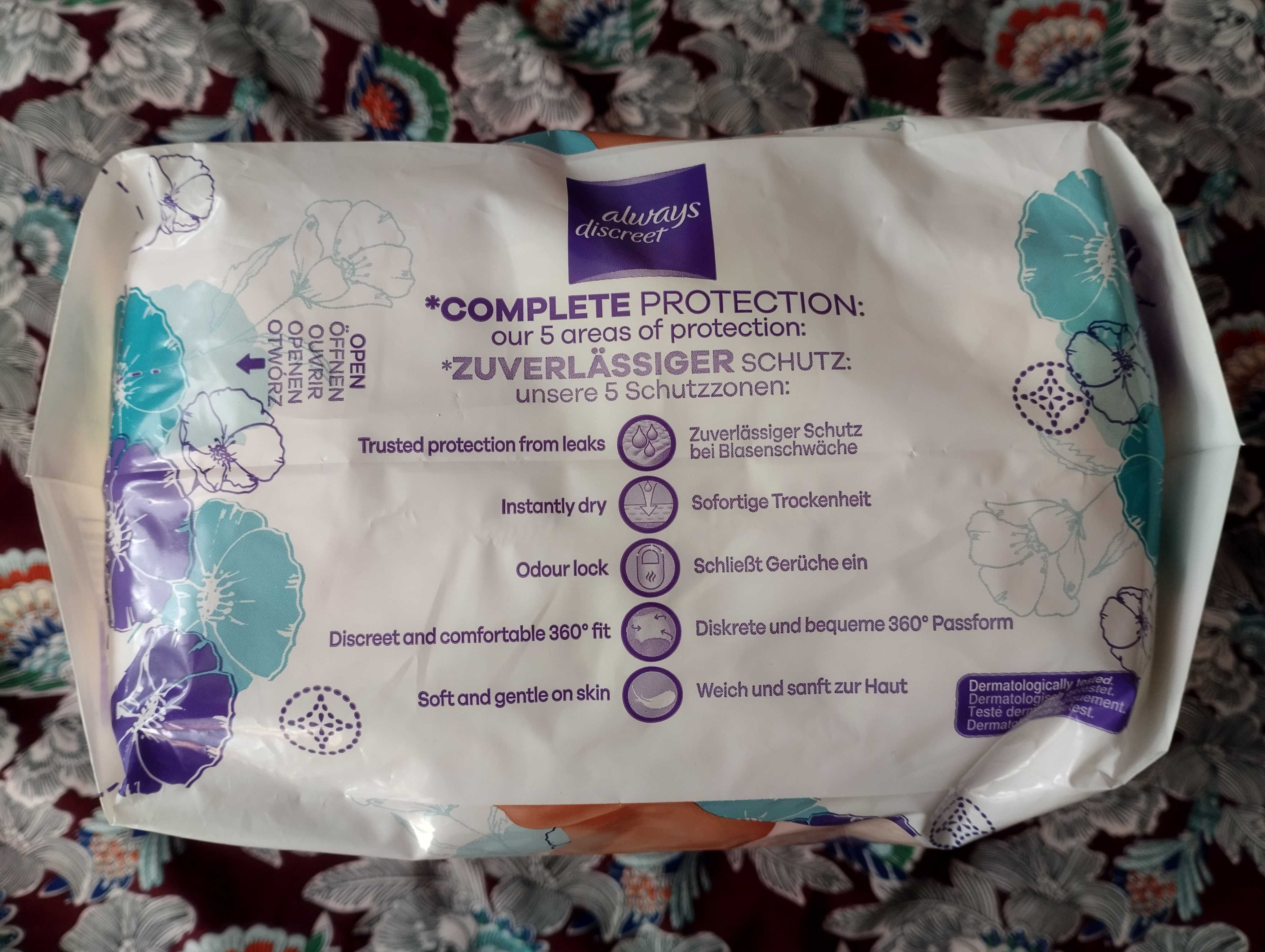 MAJTKI Always Discreet Pampersy Pieluchy dla dorosłych, M, 12 szt.