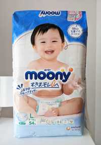 Памперсы Moony L (9-14 кг), 54шт. / Японські Підгузки Moony L