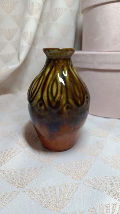Ваза майоліка українська кераміка вінтажна.