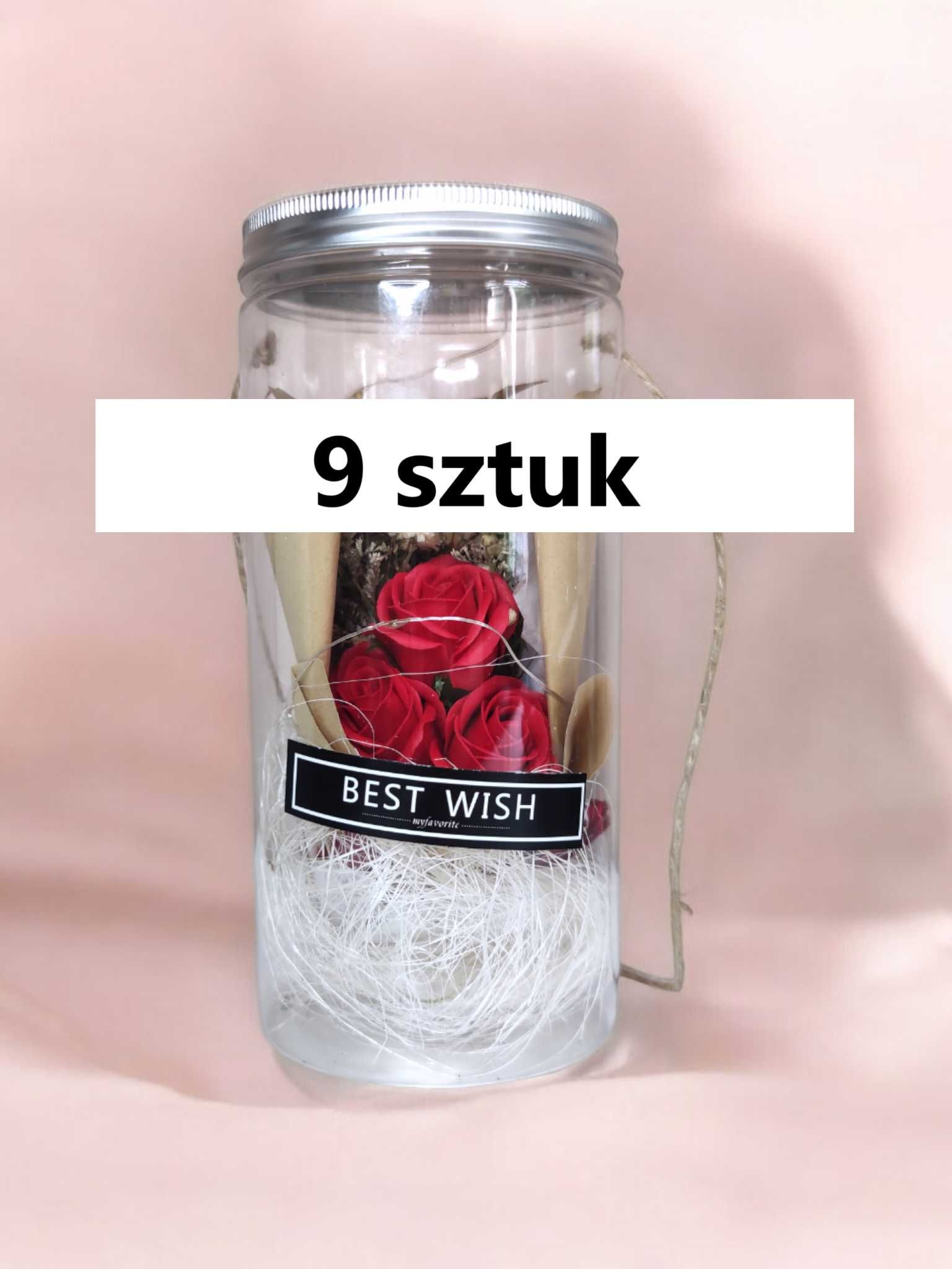 Róże w pojemniku prezent na walentynki dzień kobiet upominek kwiaty