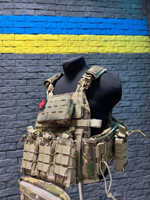 Плитоноска оригінал Single Sword мультикам + бокові кармани плитоноска