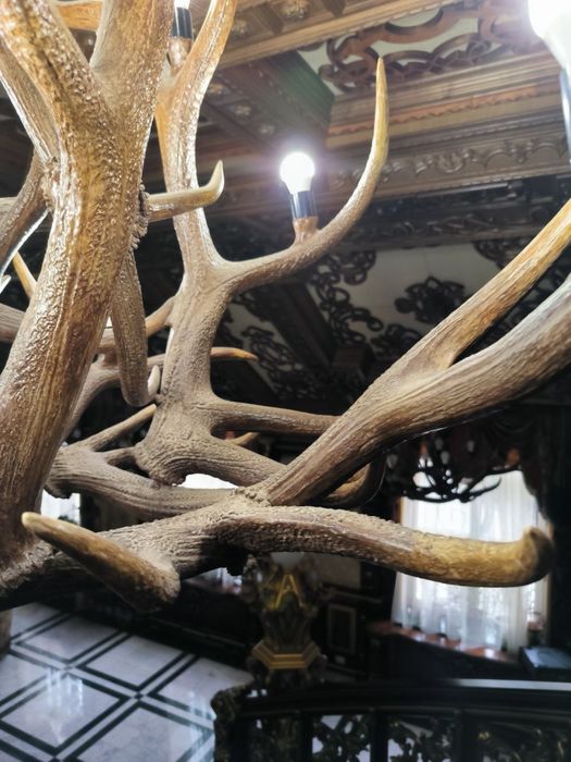 Люстри та  бра з рог  оленя