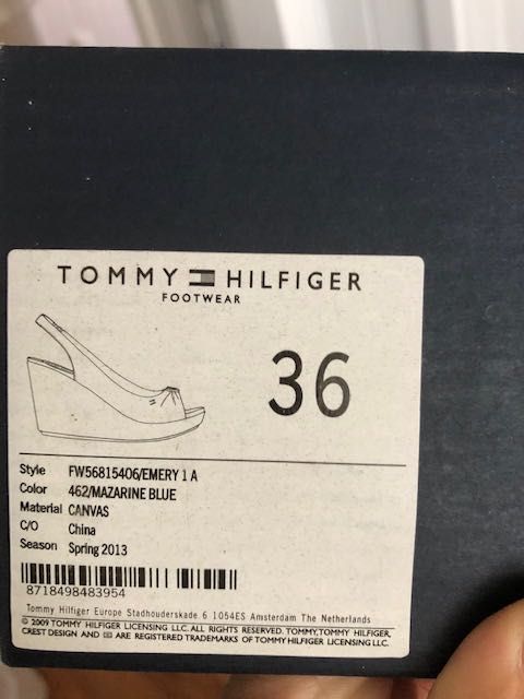 sandały na koturnie Tommy Hilfiger
