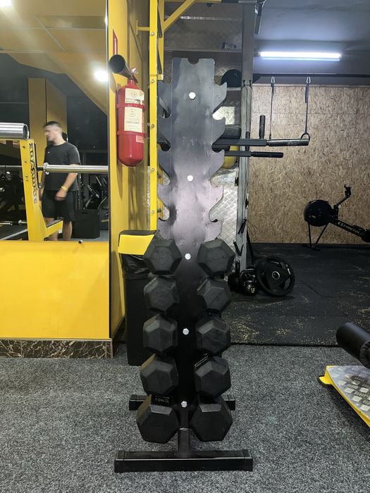 Набор Прорезиненные шестигранные гексагональные гантели