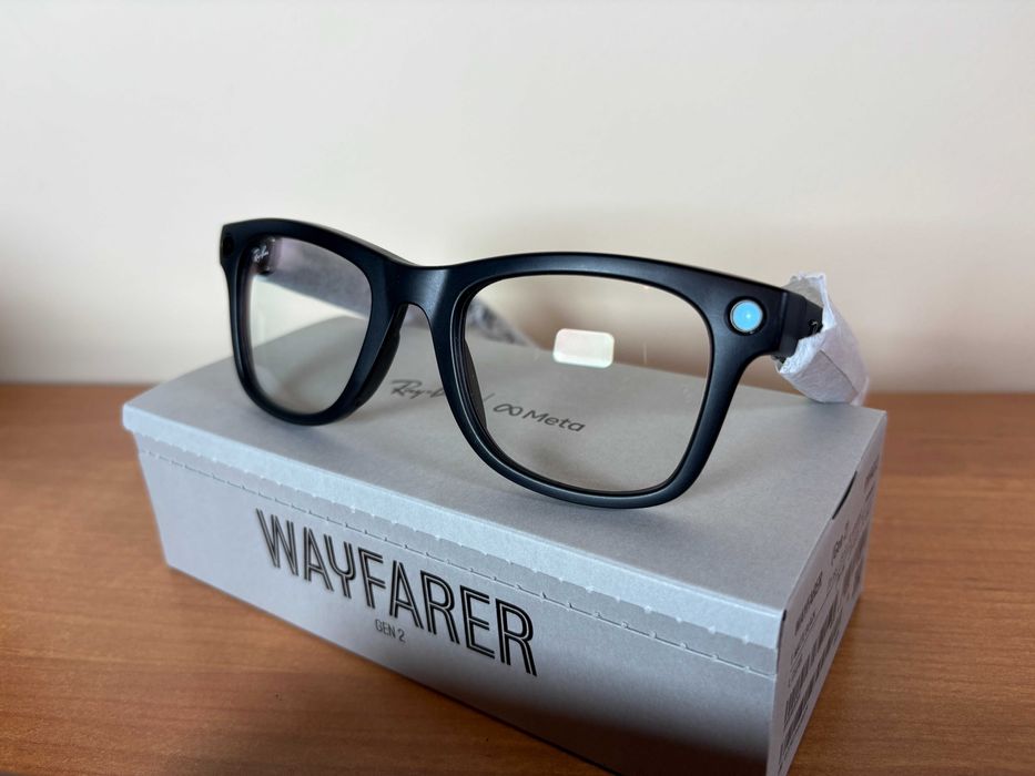 Смарт окуляри RayBan Meta GEN2 Wayfarer Matte Black Clear M, L прозорі