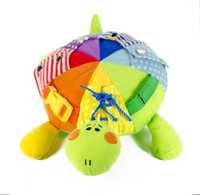 Розвиваюча іграшка для малят, черепаха, подушка, різні типи застібок