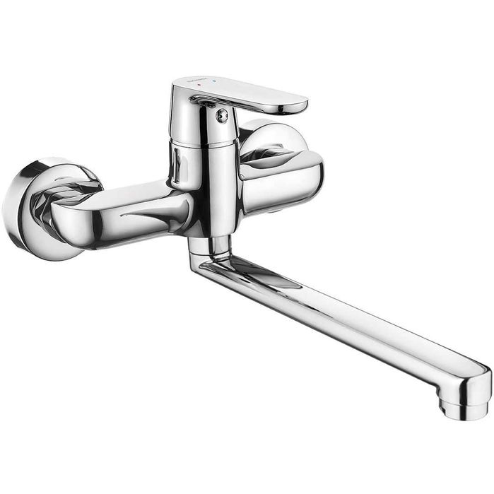 Bateria zlewozmywakowa ścienna Chrom