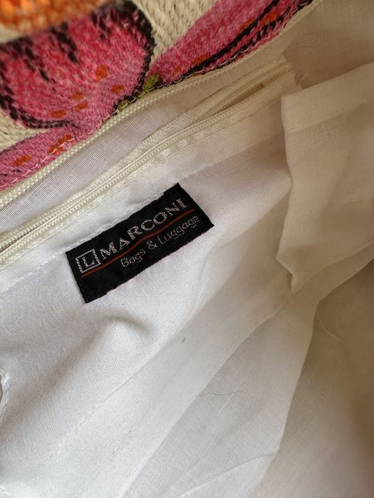 Piękna torba letnia kwiaty bambusowe raczki marconi