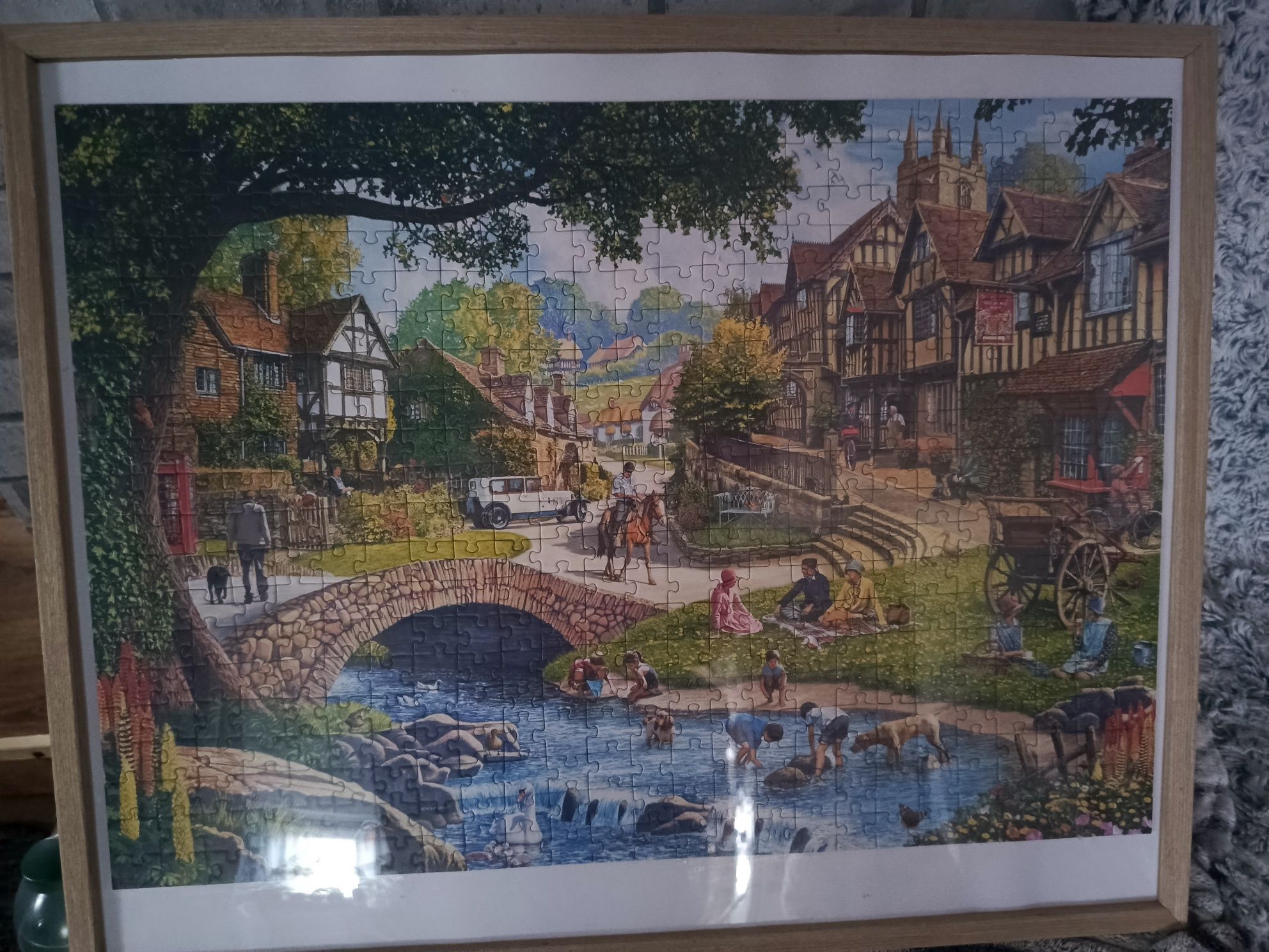 Obraz w ramce z puzzli