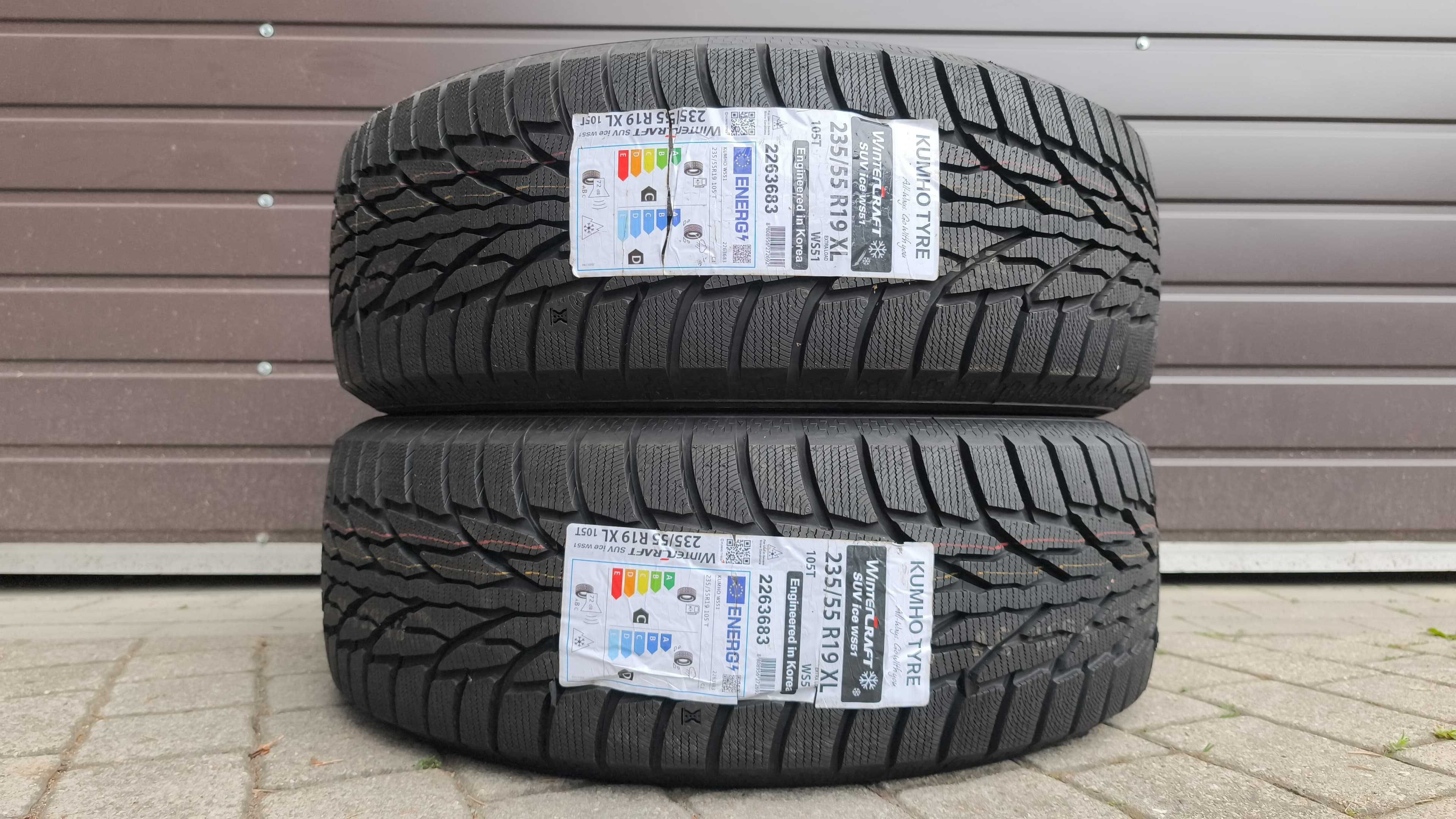 2 sztuki opony zimowe 235/55/19 Kumho Winter Craft SUV 2021(OL565/O/H)