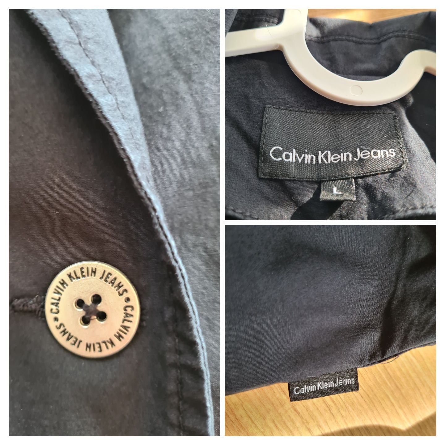 Marynarka Żakiet Calvin Klein czarny bawełna