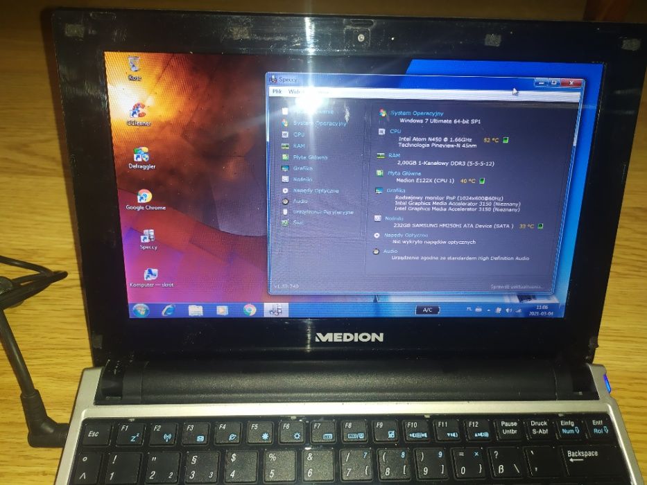 Notebook 10 Lenovo Akoya E1226 Intel Atom 2x WIN 7 10 USB3 office SSD