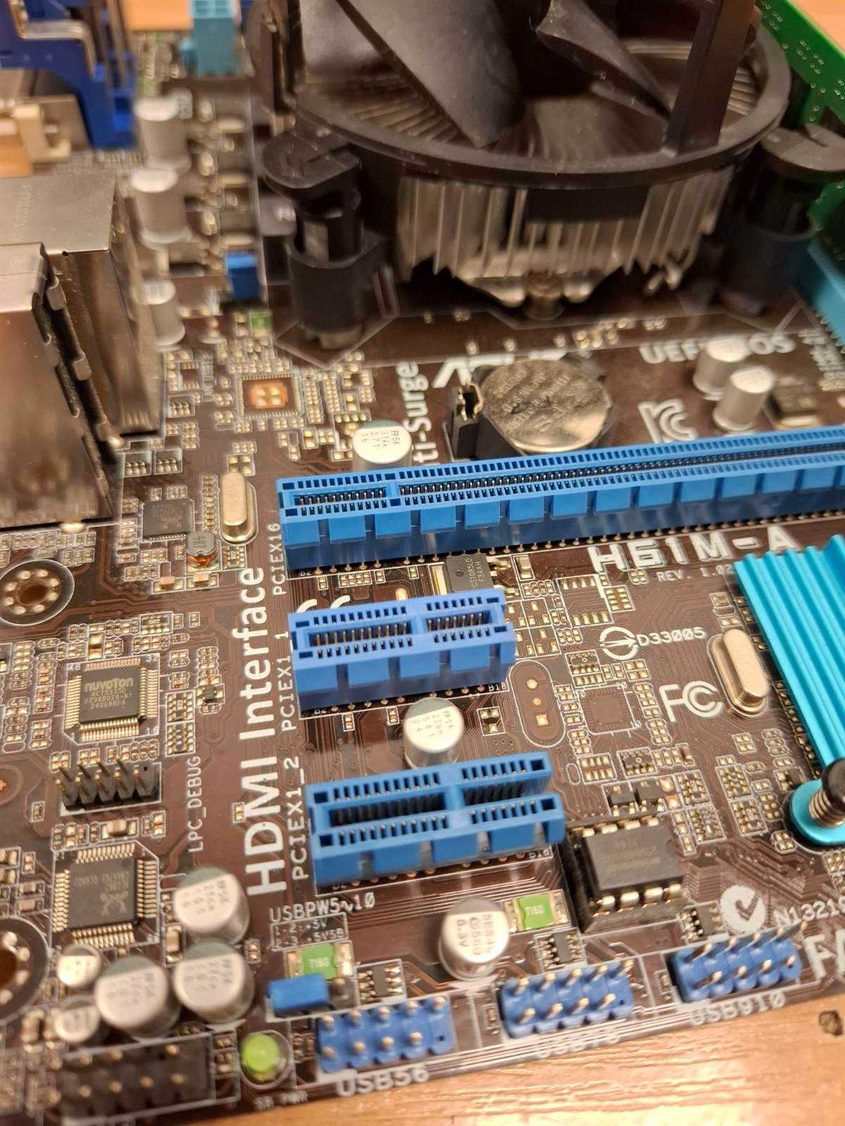 Продам комплект Asus H61M-A+Inte G2020 2.9GHz+Transcend 4gb ddr3 1600