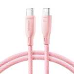 kabel przewód usb-c 60w szybki transfer multi-color series 1m różowy
