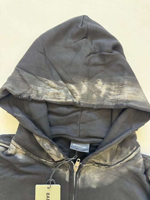 зип худи Balenciaga Dirty Political logo zip up M L