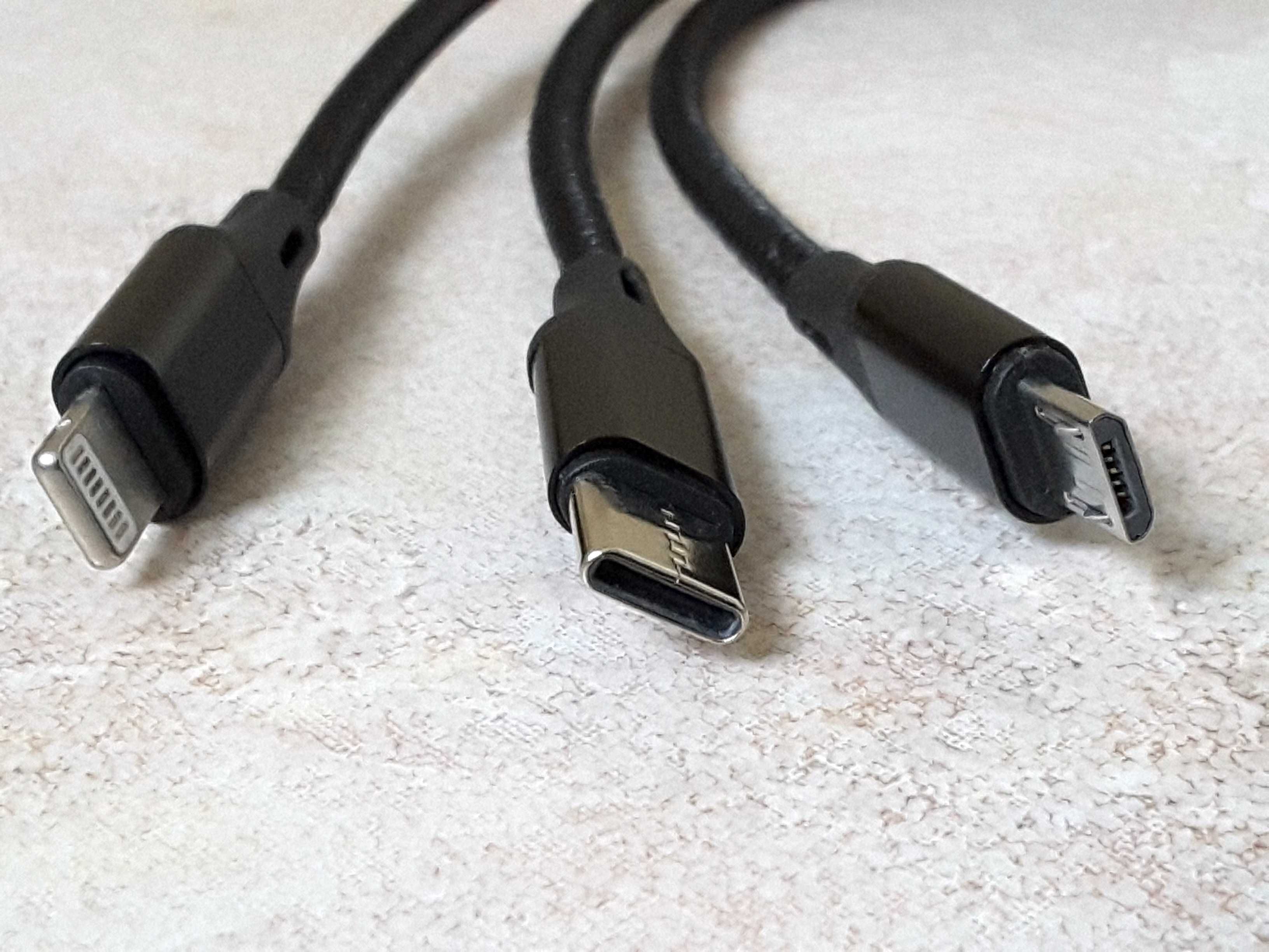 Kabel  USB C  +  micro USB + Apple   nowy