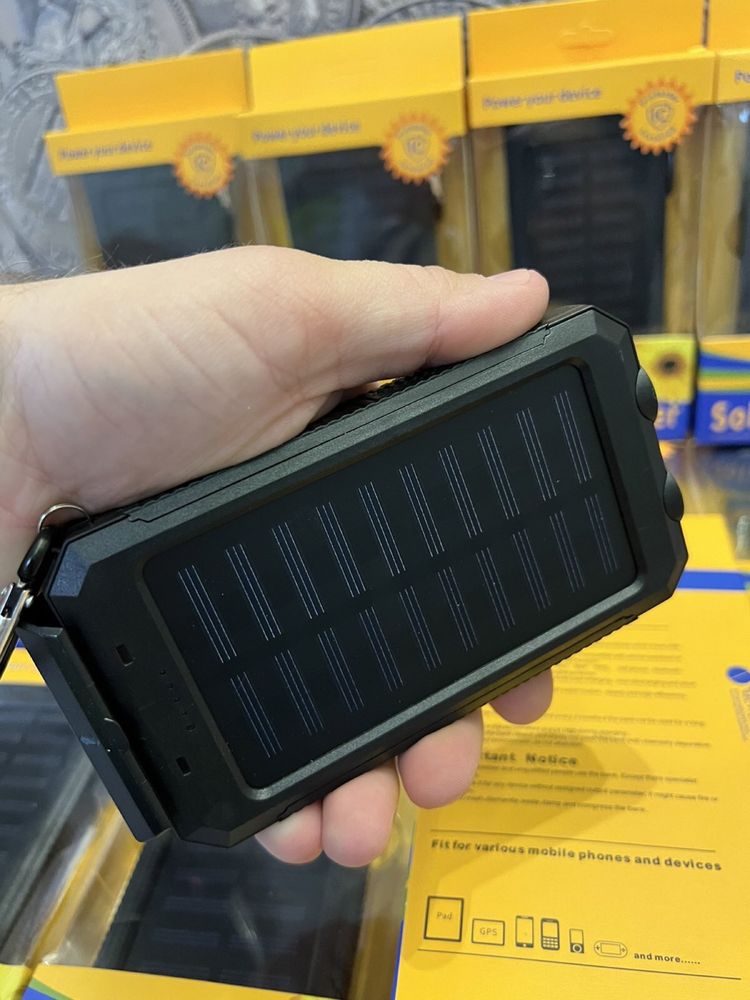 Повербанк солнечное зарядное устройство аккумулятор портативная батаре