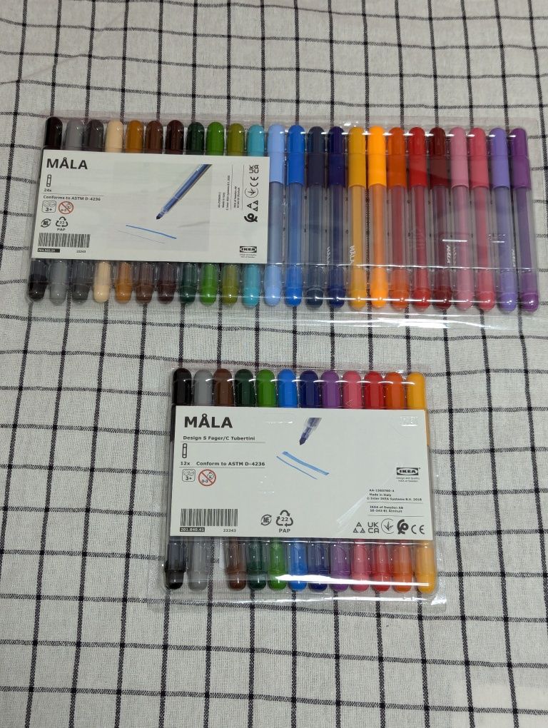 Яскраві Набори фломастерів ikea mala в наявності малі і великі