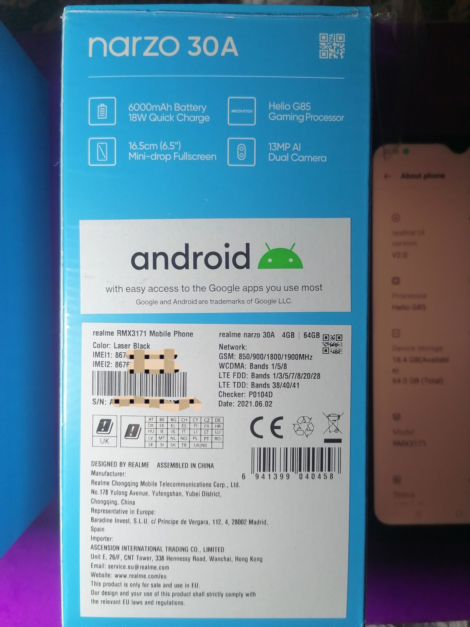 Telefon smartphone Realme Narzo