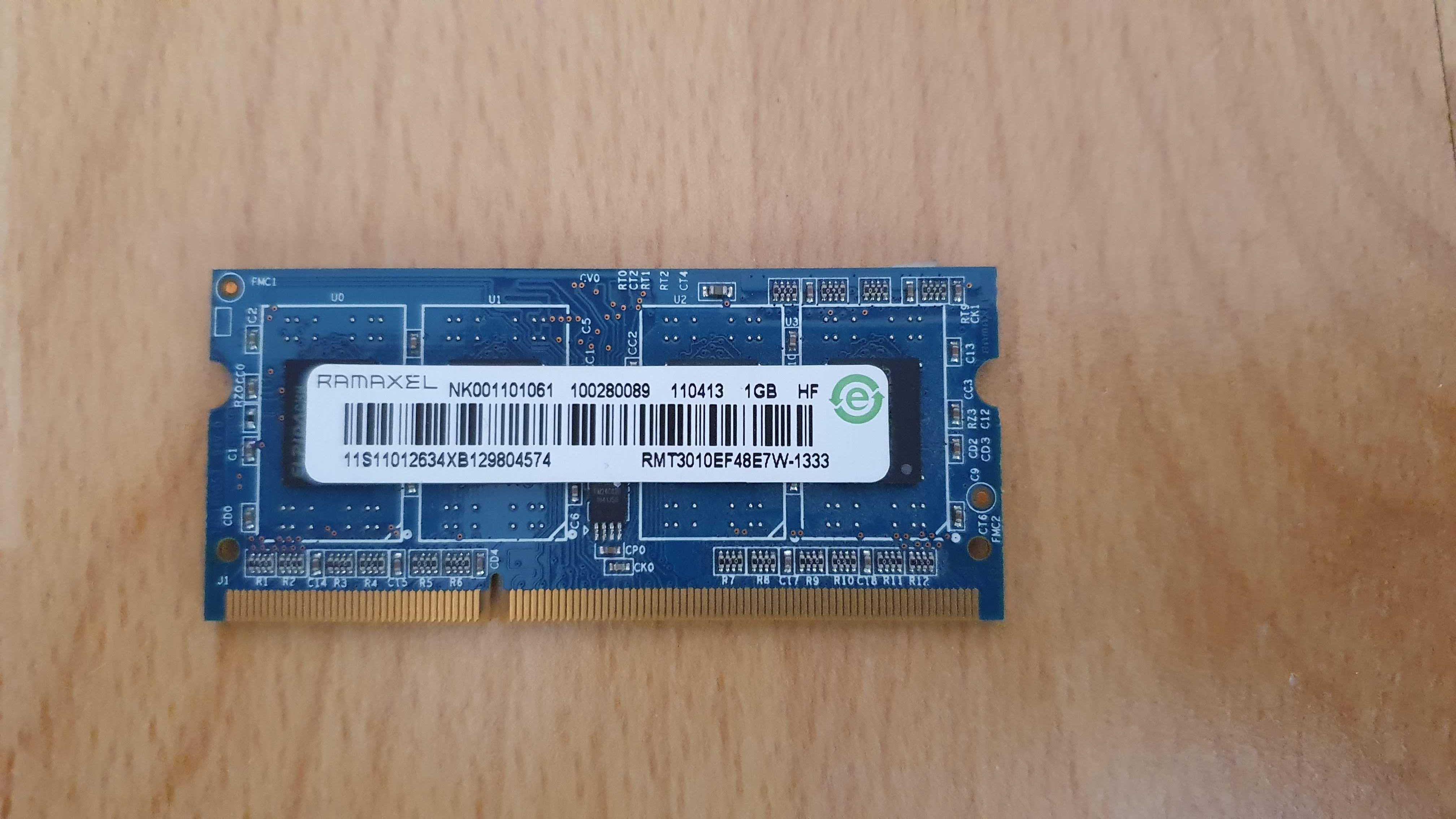 Оперативная память ноутбука Ramaxel DDR3 1333 1Gb RMT3010EF48E7W-1333