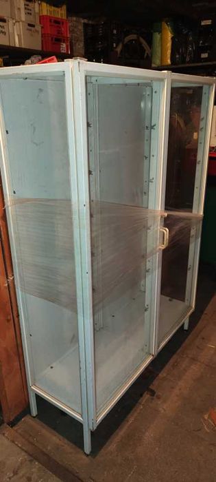 Stara szafa witryna gablota medyczna PRL