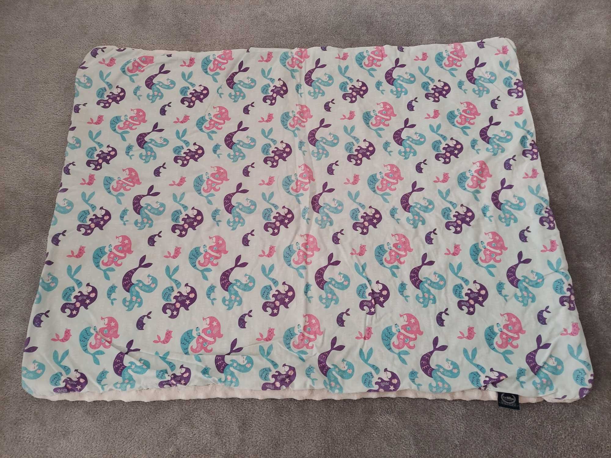 La Millou - Ciepły Koc Kocyk / Kołderka Minky w Syrenki / M - 80x100cm