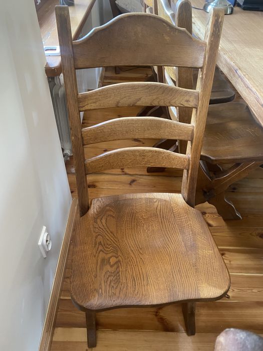Krzesła dębowe lite drewno ciężkie