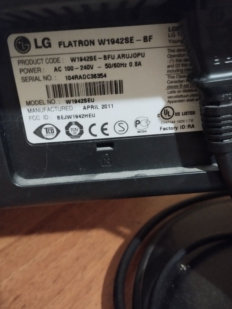Монитор lg Flatron w1942se