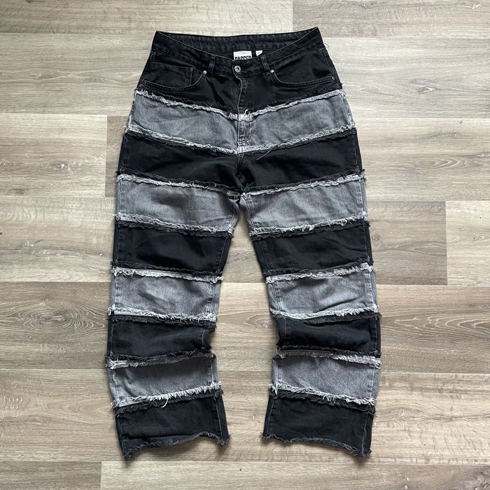 flared jeans ragged y2k sk8 drip drill джинси кльош флейред