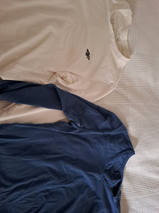 Bluzka / longsleeve 4F biała I niebieska