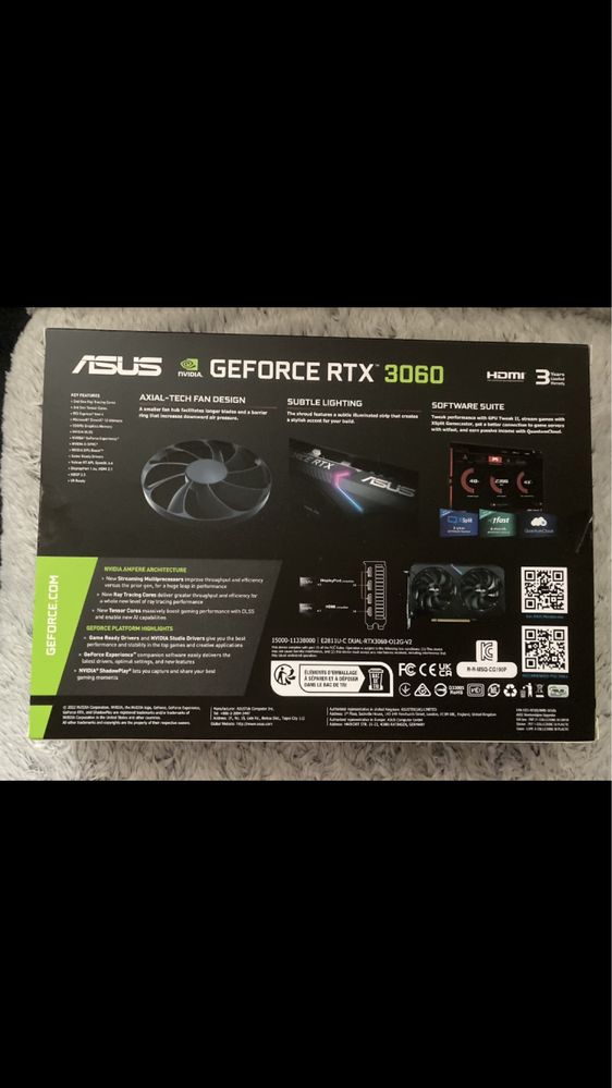 Asus GeForce RTX 3060 Dual OC V2 LHR 12 GB GDDR6