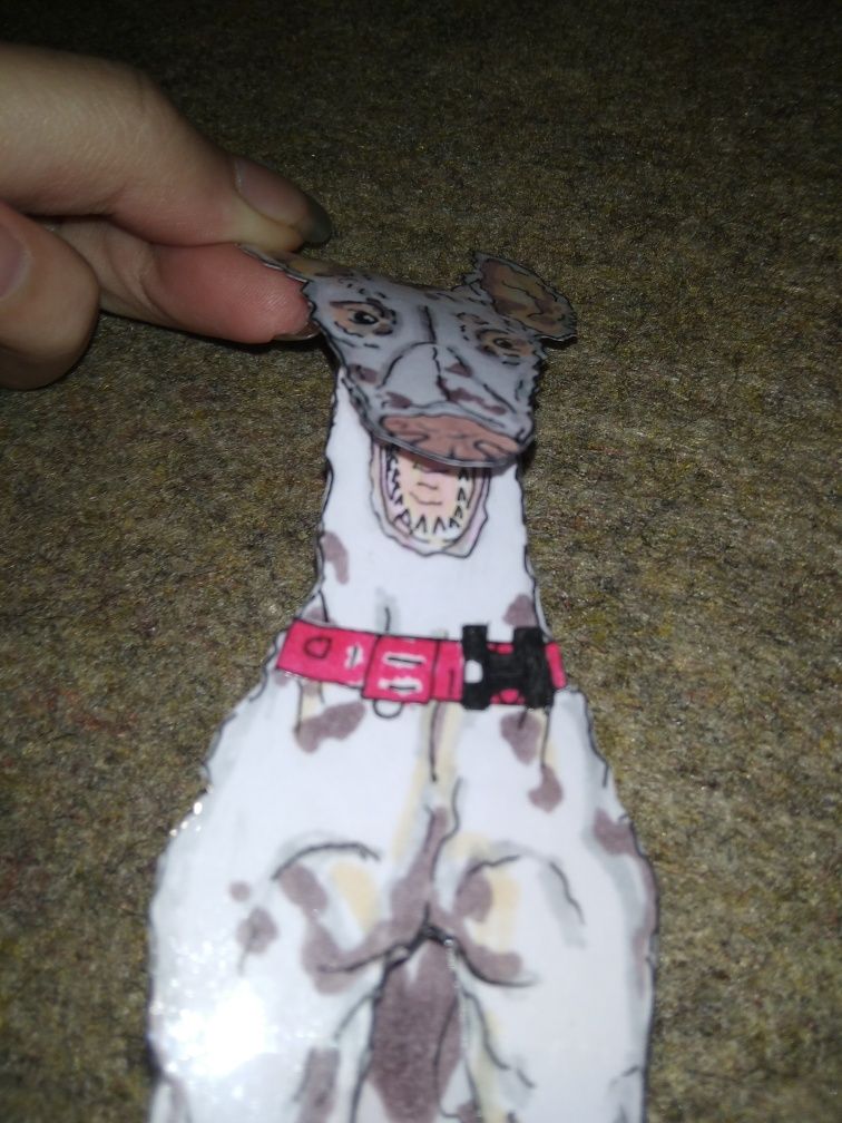 Паперова собачка з кормом та іграшками (також на замовлення)