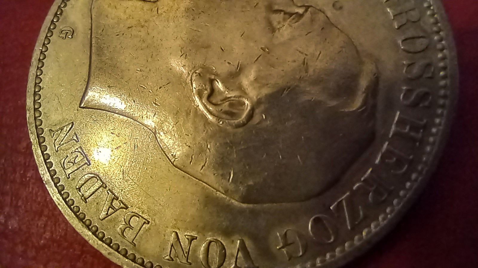 Монета 5 марок 1913 г. Фридрих 2й. Серебро.
