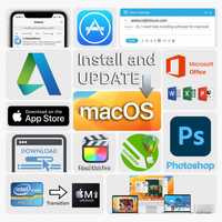 Instalowanie programów dla Apple M3 aktualizacja Mac OS Adobe Office