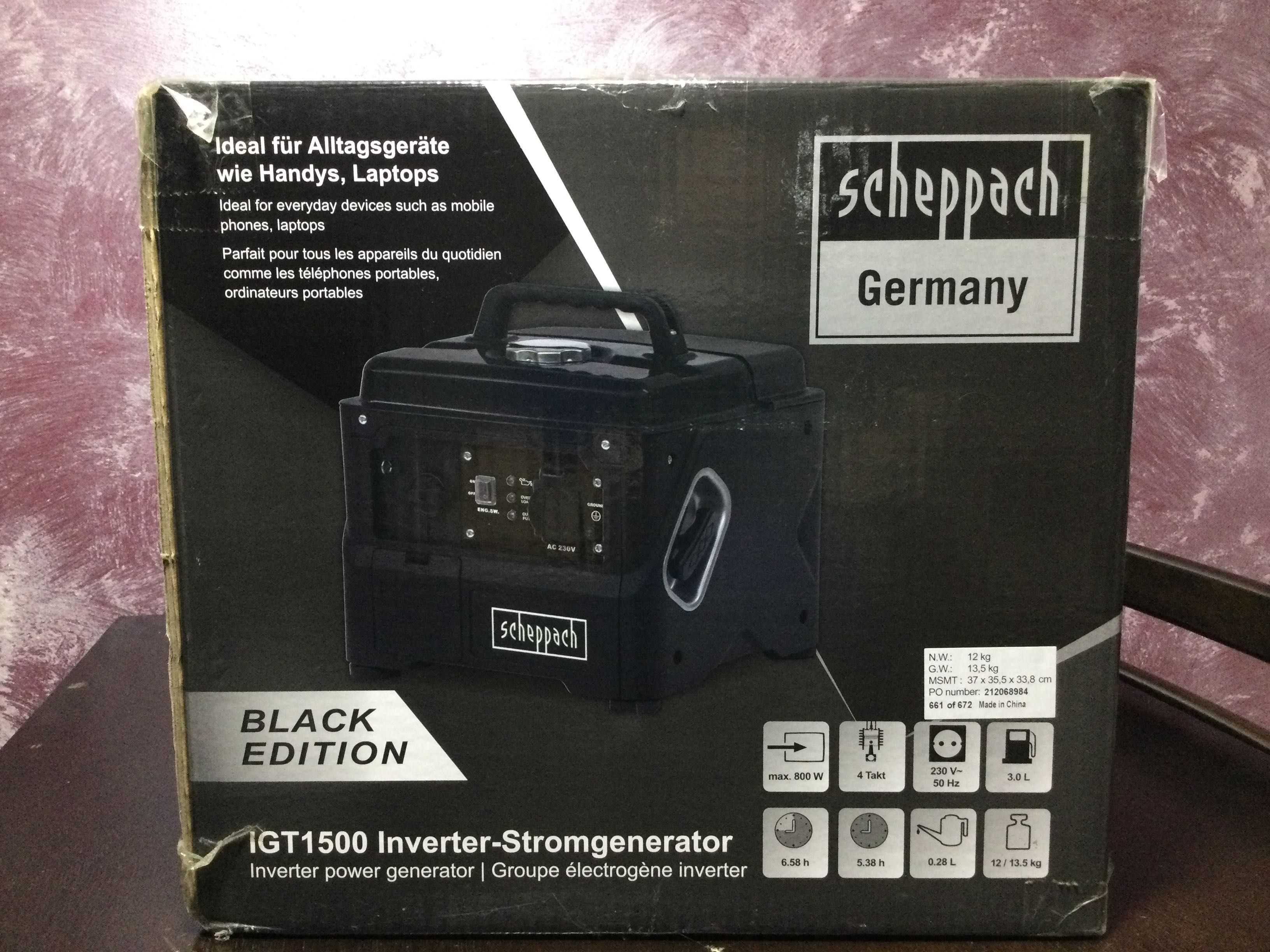 Генератор scheppach IGT1500  новий