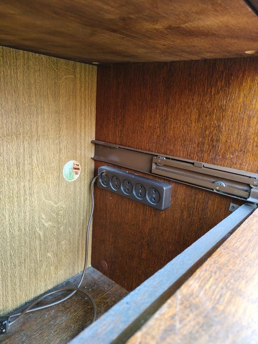 Komoda rtv zabytkowa litego drewno