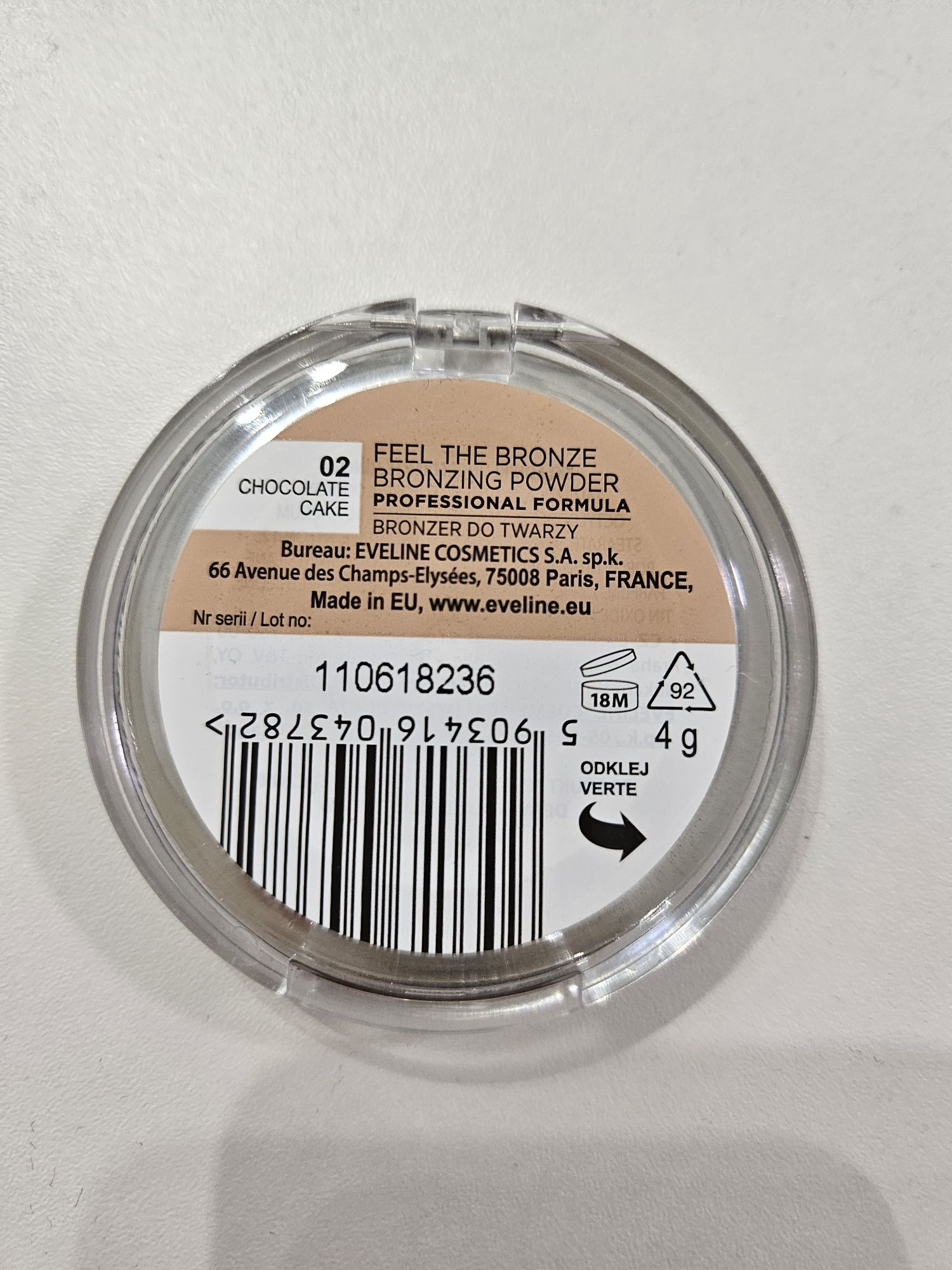 Bronzer eveline feel the bronze 02 chocolate cake