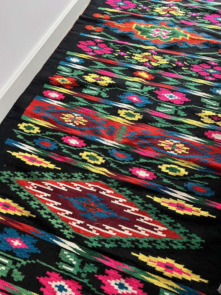 Вінтажний гуцульський килим, доріжка
