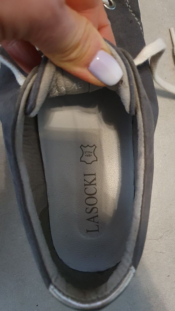 Buty, trampki skórzane Lasocki 38