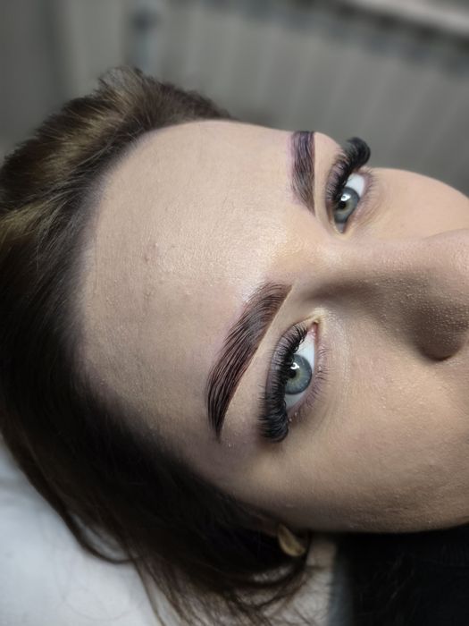 Modelki laminacja brwi | henna pudrowa